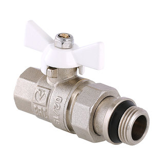 Кран шаровой VALTEC BASE с полусгоном и дополнительным уплотнением 3/4\"