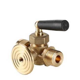 Кран для манометра трехходовой с фланцем 1/2\"