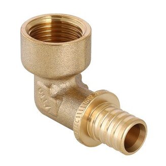 Фитинг аксиальный – угольник надвижной с переходом на внутреннюю резьбу, 16 мм х 1/2"