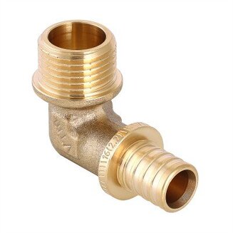 Фитинг аксиальный – угольник надвижной с переходом на наружную резьбу, 16 мм х 1/2"