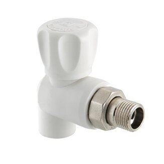 Кран шаровой полипропиленовый со сгоном угловой 25 мм х 3/4\"