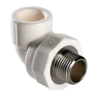 Фитинг полипропиленовый – угольник с переходом на наружную резьбу 25 мм х 3/4\"