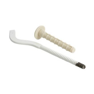 Кронштейн для радиатора с дюбелем белый 7 x 180 мм