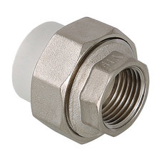 Фитинг разъемный полипропиленовый с переходом на внутреннюю резьбу 25 мм х 3/4\"