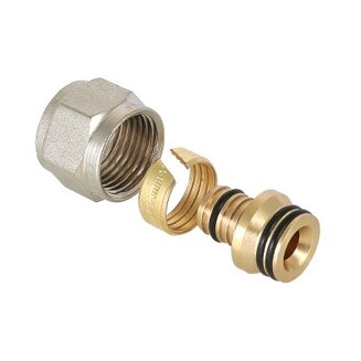 Фитинг коллекторный обжимной для металлополимерной трубы, 16 мм x 1/2\"