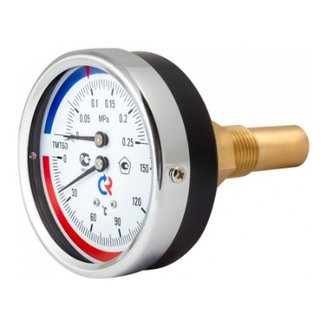 Термоманометр ТМТБ-31T Dy 80 с задн. подкл., 1/2\", 6 бар 0-150* (L=46мм, кл. точн. 2,5)