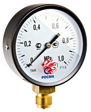 Манометр TM-510P Ду 100 с нижн. подкл., (150°) 1/2\", 0-16 бар (кл. точн. 1,5)