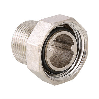 Фитинг резьбовой – полусгон с накидной гайкой 1/2"