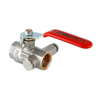 Кран шаровой муфтовый с дренажем и воздухоотводчиком 3/4\"