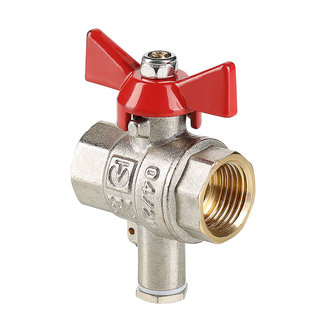 Кран шаровой для подключения датчика температуры 1\"