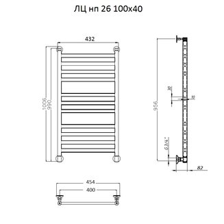 Полотенцесушитель ЛЦ нп 26 100*40 #