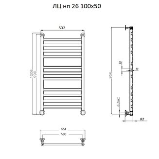 Полотенцесушитель ЛЦ нп 26 100*50 #