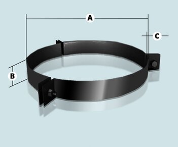 Хомут под растяжки, с полимерным покрытием d-150