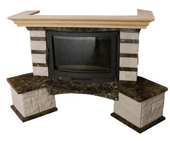 Каминная облицовка LAURA (песчаник, угловая)