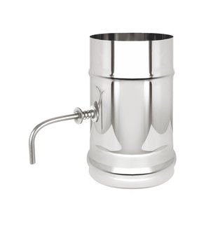 Шибер нерж. поворотный (AISI 430/0,5мм) д.100