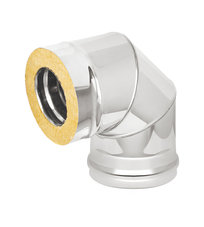 Сэндвич-колено Оц+Нерж (AISI 430/0,5мм) 90* 3 секции д.110х200