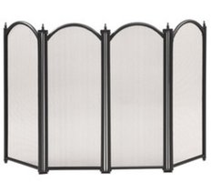 Экран каминный C04010BK (4 секции, черный)