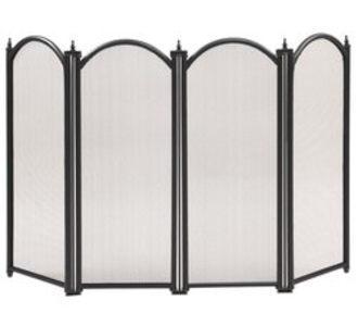 Экран каминный C04010BK (4 секции, черный)