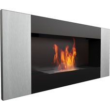 Биокамин DELTA2/CZARNY/VERTICAL (Черный) (900*400)