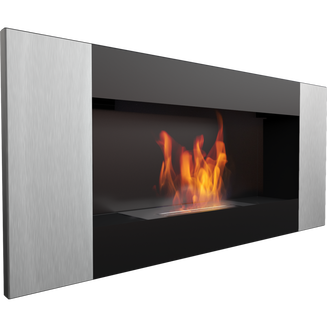 Биокамин DELTA2/CZARNY/VERTICAL (Черный) (900*400)