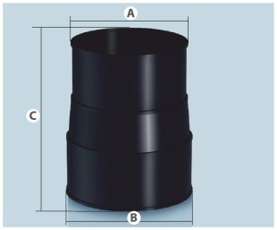 Переход эмалированный d 110*115мм