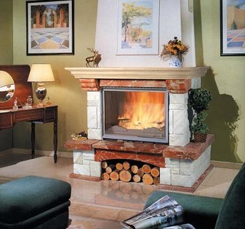 Каминная облицовка PALERMO (мрамор кол., пристенная)