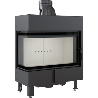 Каминная топка стальная LUCY/14/L/BS (угловое стекло слева) (14 кВт)