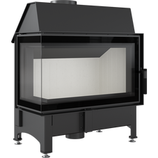 Каминная топка стальная Zibi/L/BS/DECO (угловое стекло слева) (11 кВт)