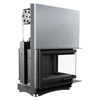 Каминная топка Oliwia/P/BS/G (угловое стекло справа,гильотина)