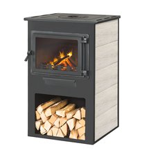 Камин ЭТНА (Панорама) с плитой "Бежевый" ?150мм