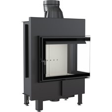 Каминная топка стальная LUCY/12/P/BS (угловое стекло справа) (12 кВт)