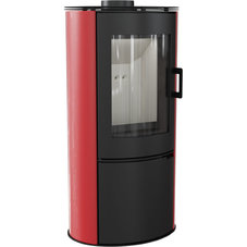 Печь-камин KOZA/AB/S/DR/KAFEL/CZERWONY (кафель красный) (8 кВт) 528*1052*422мм