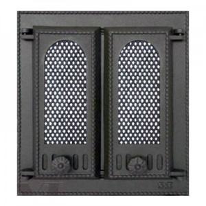 409 SVT каминная дверца со стеклом(двухстворчатая)