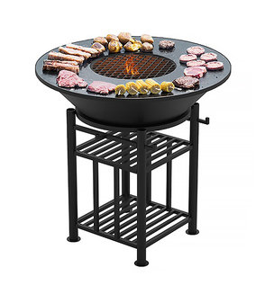 Fantastic Grill Везувий ? 1000 (чаша+подставка+плита+решетка чугунная\"СТЕЙК\" ? 450мм+крышка)