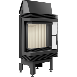 Каминная топка стальная BLANKA/LP/BS (угловое стекло слева-справа) (8 кВт)