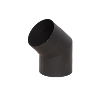 Отвод LAVA (конструкционная сталь 2мм, черный) 45* Д120