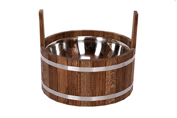 Шайка 5л. с нерж. вставкой (Дуб), арт. ШН-Д5