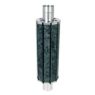 Экономайзер на трубе в КАМНЕ (AISI 439, 10 плит, Пироксенит Элит) д.115