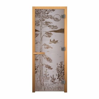 ДС Сатин Матовая \"ТАЙГА\" 1900х700мм (8мм, 3 петли 710) (ОСИНА) Пр