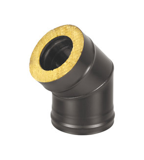 Сэндвич-колено BLACK (AISI 430/0,8мм) 45* 2 секции д.150х250