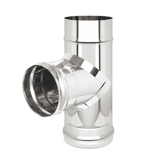 Тройник нерж. (AISI 430/0,5мм) 90* д.100