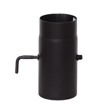 Шибер LAVA (конструкционная сталь 2мм, черный) поворотный 1000 мм, Д120