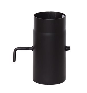 Шибер LAVA (конструкционная сталь 2мм, черный) поворотный 500 мм, Д150