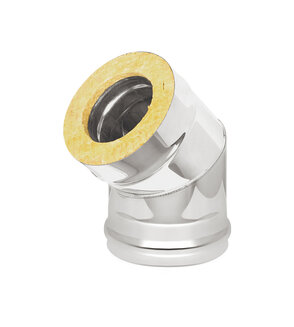 Сэндвич-колено Нерж+Нерж (AISI 430/0,8мм) 45* 3 секции д.200х260