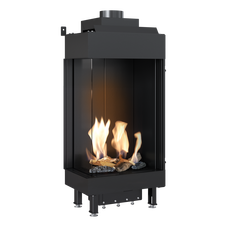 Газовая топка Kratki LEO/L/45/68/G20 с левым стеклом