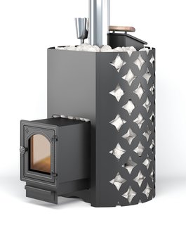 Банная печь ЭТНА 18 (ДТ-4С) Закрытая каменка