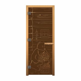 ДС Бронза "МИШКА" 1900х700мм (8мм, 3 петли 716 CR) (Магнит) (ОСИНА) (левая)