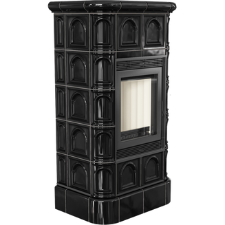 Печь-камин BLANKA/KAFEL/C (Черная) (8 кВт) 715*1362*598мм