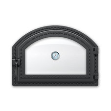 Дверка ВЕЗУВИЙ каминная 222 с термометром (Антрацит)