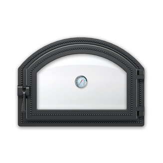 Дверка ВЕЗУВИЙ каминная 222 с термометром (Антрацит)